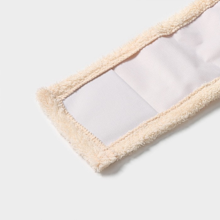 Насадка для плоской швабры Доляна «Пастель», микрофибра, 42×12 см, цвет бежевый Насадка для плоской швабры Доляна «Пастель», микрофибра, 42×12 см, цвет бежевый