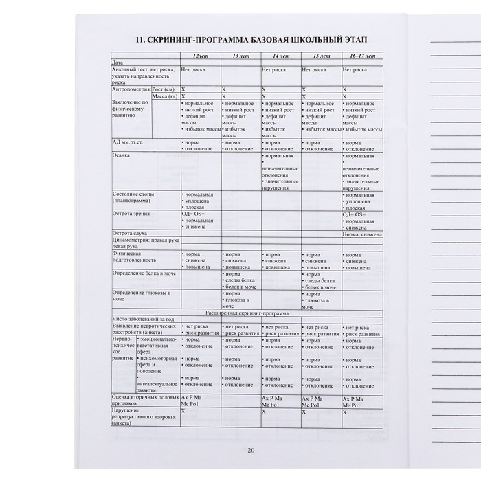 Медицинская карта ребёнка А4 Медицинская карта ребёнка А4 "Классика", форма № 026/у-2000, 16 листов