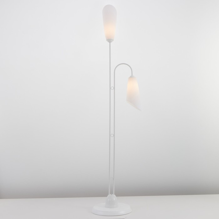 Торшер "Симпл" 2x15Вт E27 белый 37х28х154см.
