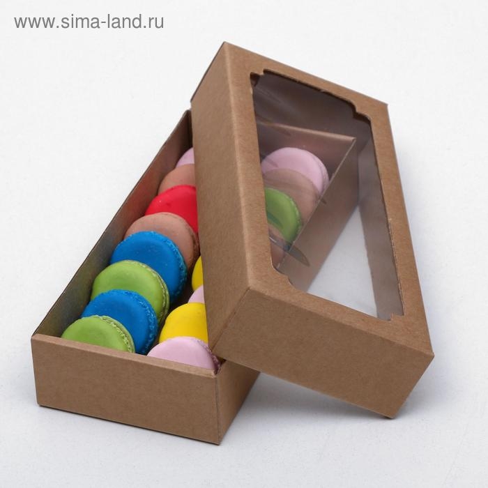 Коробка сборная без печати крышка-дно бурая с окном 24 х 11 х 4,5 см Коробка сборная без печати крышка-дно бурая с окном 24 х 11 х 4,5 см