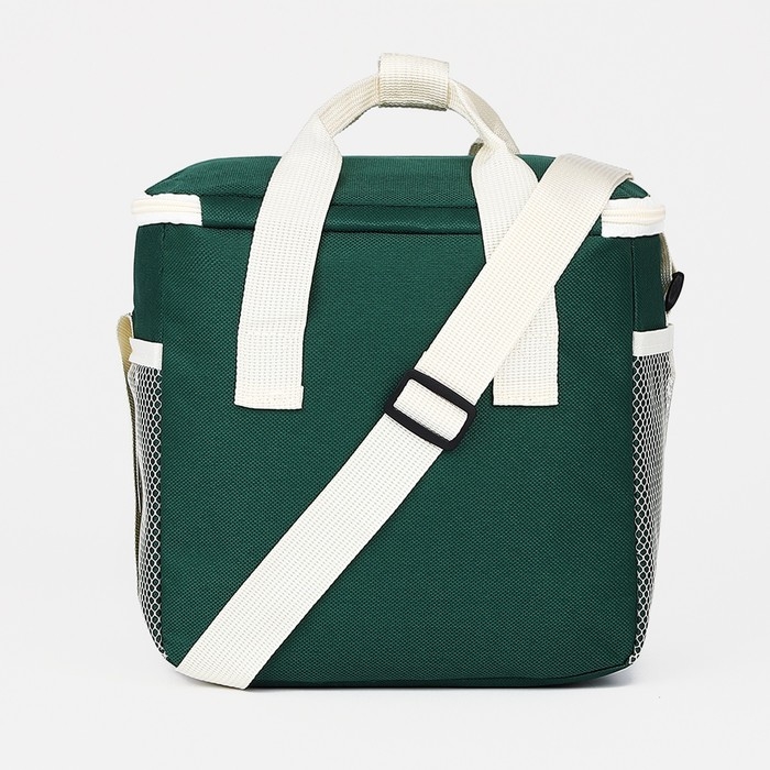 Термосумка на молнии, 5,8 л, 2 наружных кармана, цвет зелёный Термосумка на молнии, 5,8 л, 2 наружных кармана, цвет зелёный