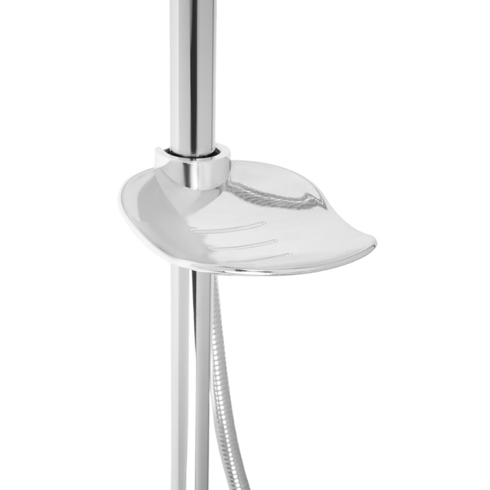 Душевая система ZEIN Z1005, тропическая и ручная лейка 3 режима, шланги, стойка, мыльница Душевая система ZEIN Z1005, тропическая и ручная лейка 3 режима, шланги, стойка, мыльница