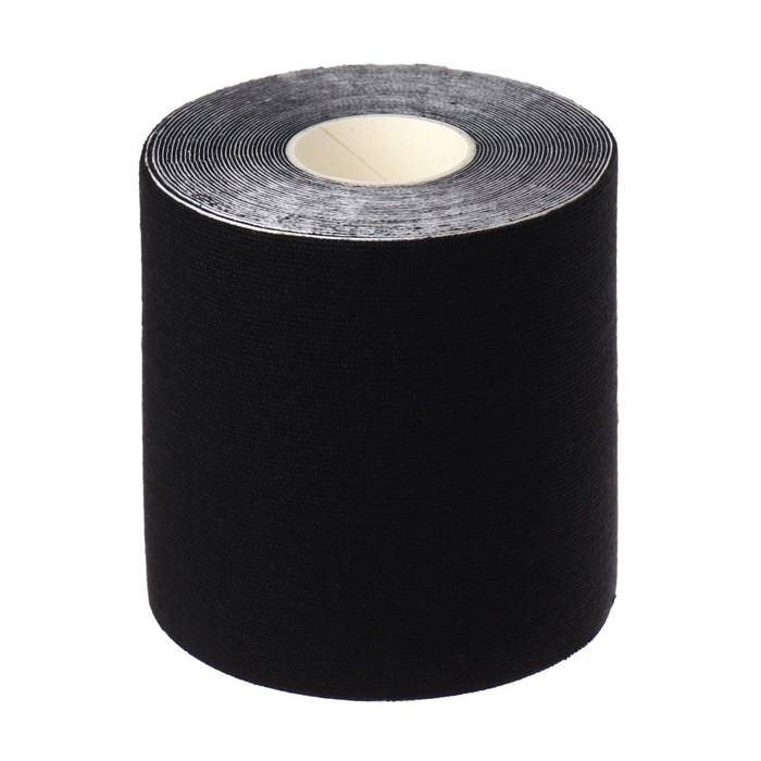 Кинезио - тейп, 7,5 см × 5 м, цвет чёрный Кинезио - тейп, 7,5 см × 5 м, цвет чёрный