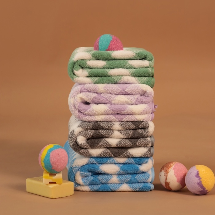 Полотенце банное Этель Полотенце банное Этель "Градиент", цв. голубой, 70х140 см, 100% п/э, 240 г/м2