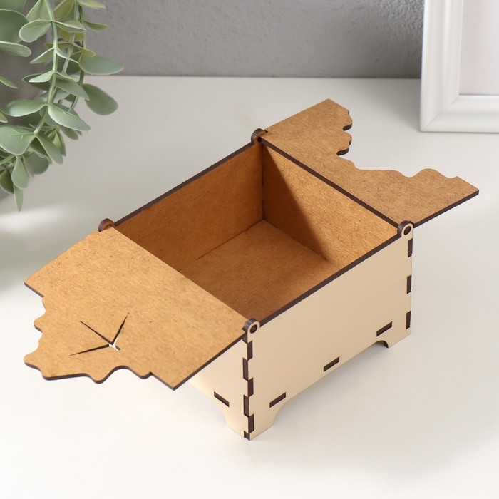 Шкатулка комбинированная  Шкатулка комбинированная "Лист" 10,5х10х7 см