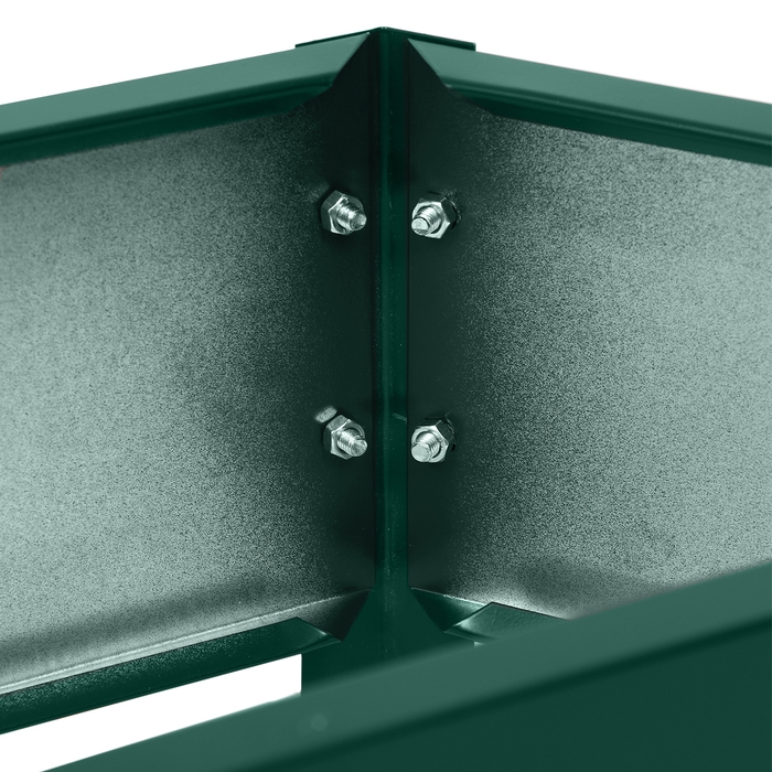 Клумба оцинкованная «Трапеция», d = 100 см, высота бортика 15 см, зелёная, Greengo