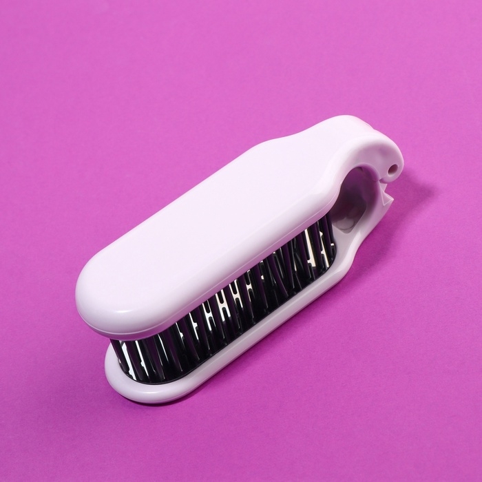 Расчёска массажная, складная, с зеркалом, 3 × 10 см, цвет пыльно-розовый Расчёска массажная, складная, с зеркалом, 3 × 10 см, цвет пыльно-розовый