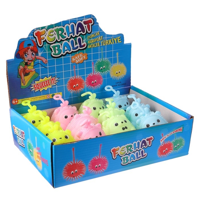 Ежка «Зверёк» световой, цвета МИКС Ежка «Зверёк» световой, цвета МИКС