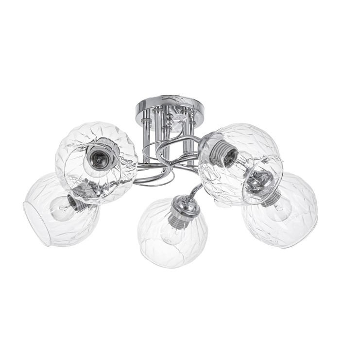 Люстра потолочная Дебра 5х40Вт Е27 Хром 52x52x22 см Люстра потолочная Дебра 5х40Вт Е27 Хром 52x52x22 см