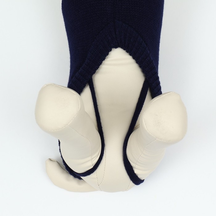 Свитер "Полоски", 3XL (ДС 46, ОШ 46, ОГ 38-64 см), синий