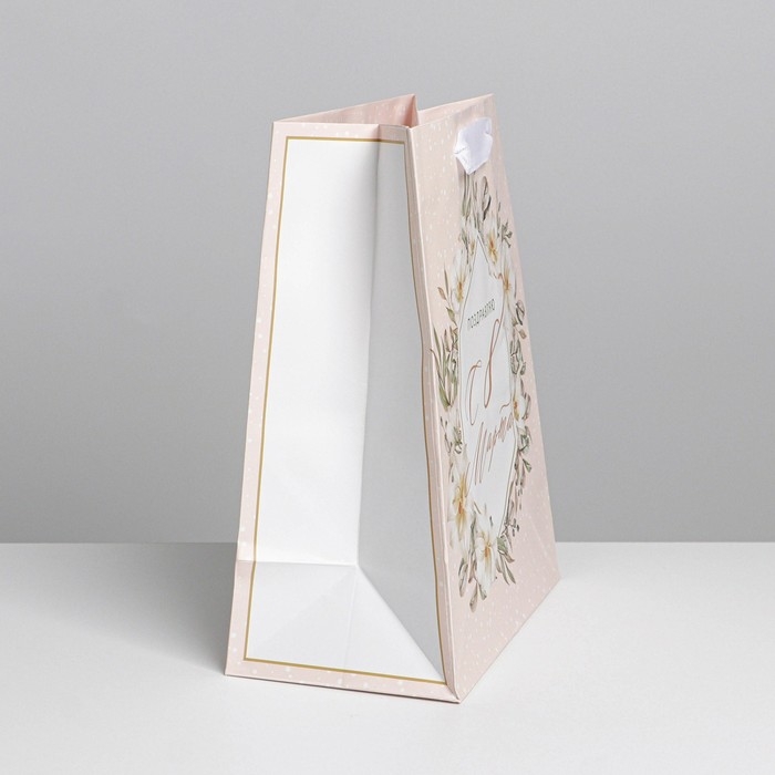 Пакет подарочный ламинированный, упаковка, «Нюд», MS 18 х 23 х 10 см