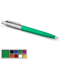 Ручка шариковая Parker Jotter Color М, корпус пластиковый, зелёный, синие чернила, блистер