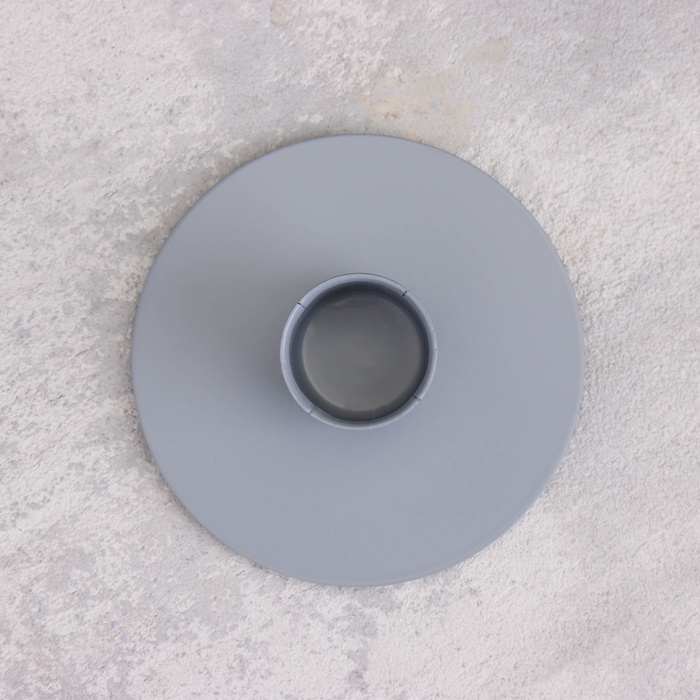 Подсвечник Подсвечник "Круг" металл на 1 свечу, 7х3 см, серый