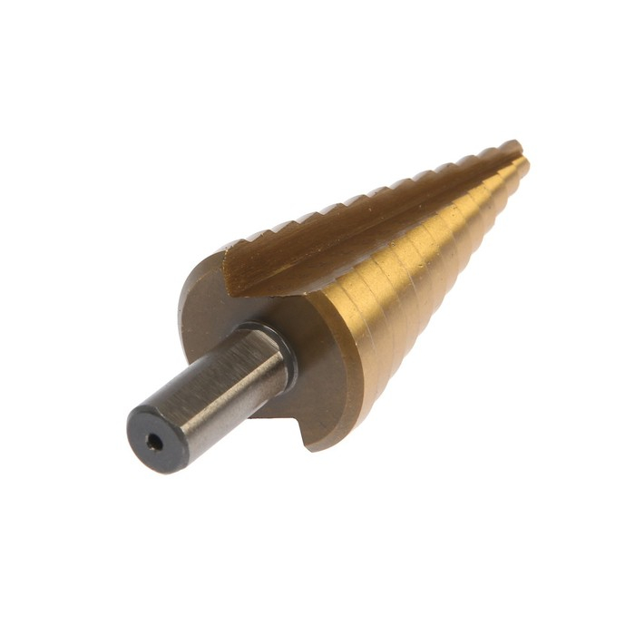 Сверло ступенчатое ТУНДРА, HSS, TiN, трехгранный хвостовик, 6 - 30 мм Сверло ступенчатое ТУНДРА, HSS, TiN, трехгранный хвостовик, 6 - 30 мм