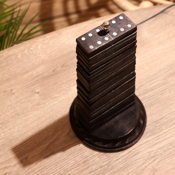 Игра настольная  Игра настольная "Домино" 14х14х30 см, манговое дерево