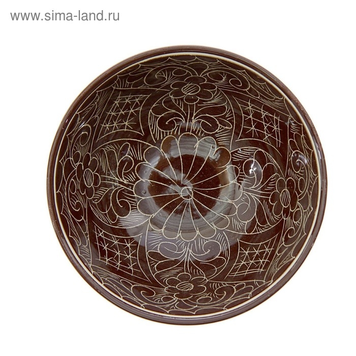 Коса Риштанская Керамика  Коса Риштанская Керамика "Узоры" 15 см, малая, коричневая