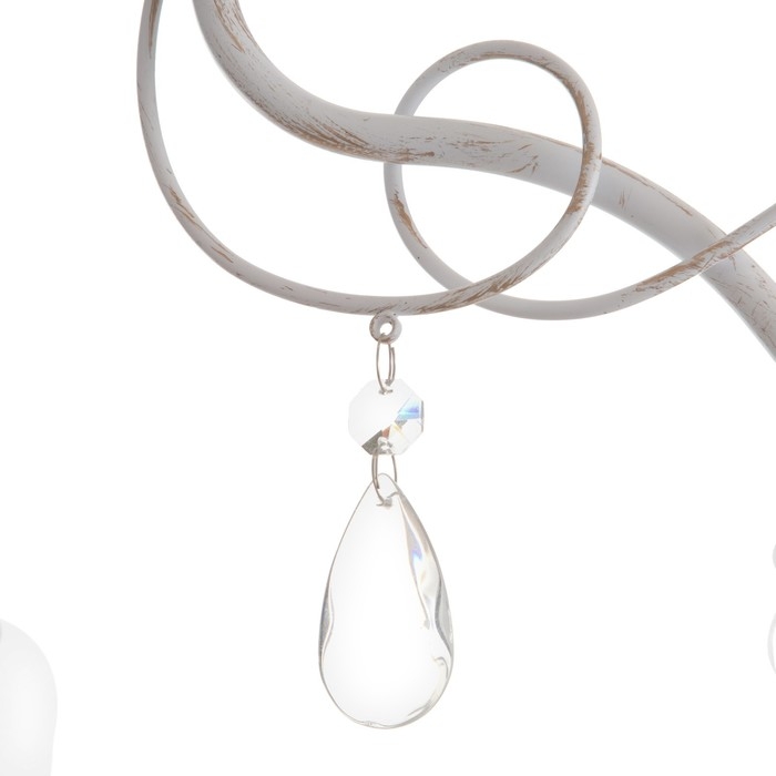 Люстра Люстра "Глория" 5xE14 40Вт белый с золотой патиной 61,5х61,5х27 см BayerLux