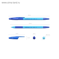 Набор ручек шариковых 4 штуки ErichKrause R-301 Neon Stick & Grip, узел 0.7 мм, чернила синие, резиновый упор, длина линии письма 1000 метров, европодвес