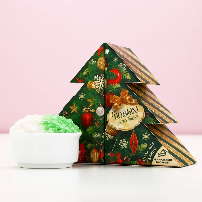 Подарочный набор косметики «С Новым Годом!», соль для ванны, 2 х 150 г, ЧИСТОЕ СЧАСТЬЕ Подарочный набор косметики «С Новым Годом!», соль для ванны, 2 х 150 г, ЧИСТОЕ СЧАСТЬЕ