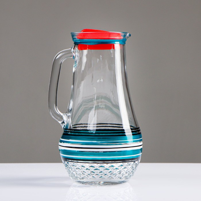 Набор для сока "Бирюза" художественная роспись, 6 стаканов  1250/200 мл