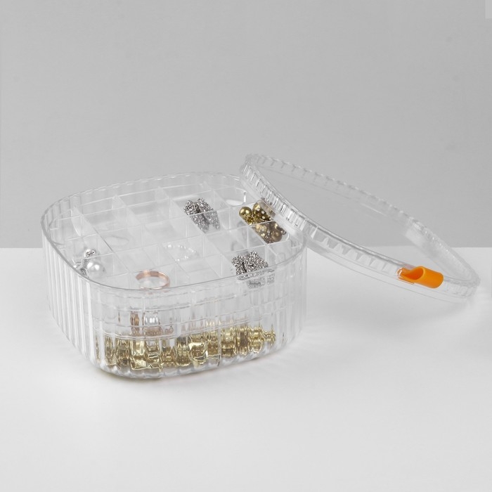 Органайзер для хранения украшений «Лео» 3 уровня, 32 ячейки, 15×15×7,5 см, цвет прозрачный Органайзер для хранения украшений «Лео» 3 уровня, 32 ячейки, 15×15×7,5 см, цвет прозрачный