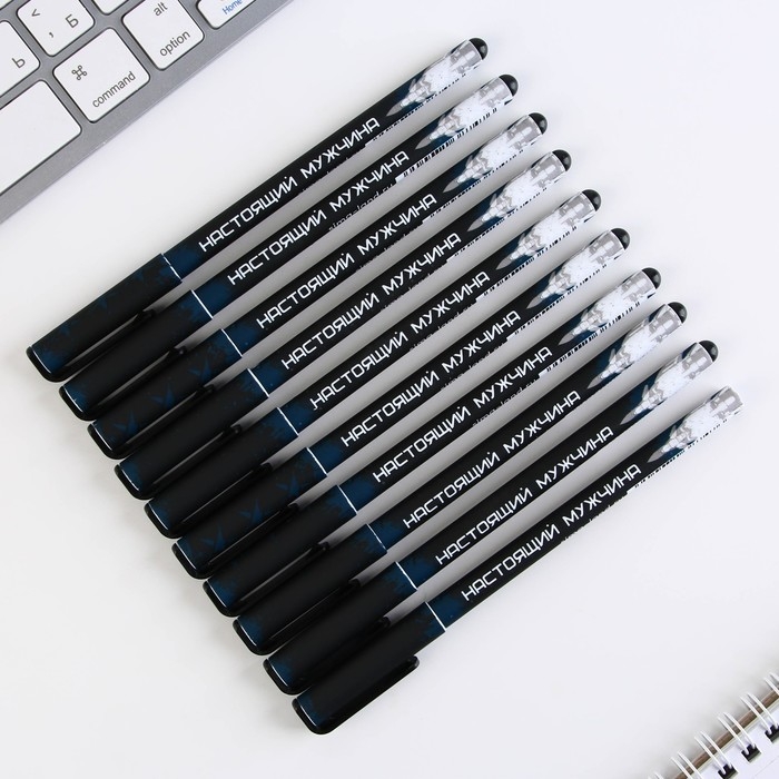 Ручка шариковая синяя паста 0.7 мм с колпачком «Герой и защитник» пластик софт-тач Ручка шариковая синяя паста 0.7 мм с колпачком «Герой и защитник» пластик софт-тач