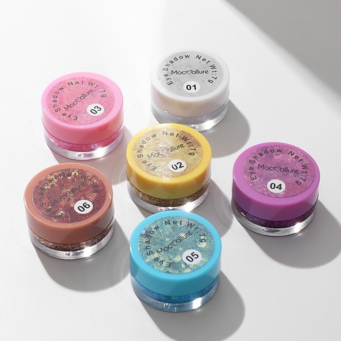 Комплект детский 2 предмета: клипсы, глиттер «Бабочки», цветной в золоте Комплект детский 2 предмета: клипсы, глиттер «Бабочки», цветной в золоте