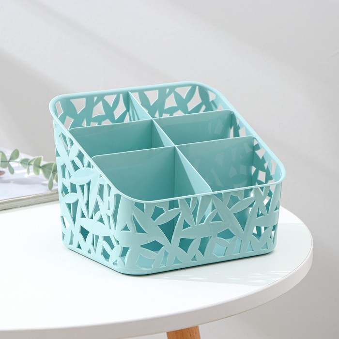 Органайзер настольный универсальный econova, 19,5×16×14,6 см, цвет МИКС Органайзер настольный универсальный econova, 19,5×16×14,6 см, цвет МИКС