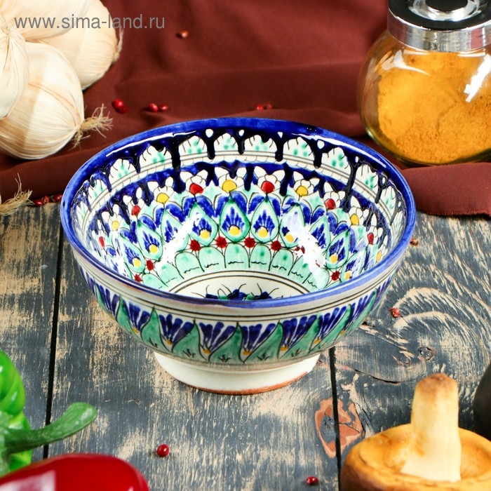 Коса Риштанская Керамика  Коса Риштанская Керамика "Узоры" 15 см, малая, микс