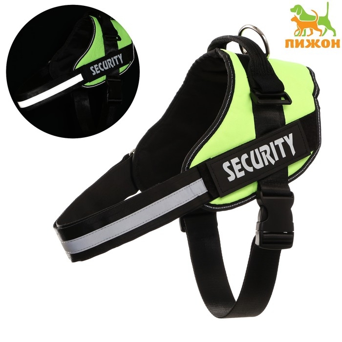 Шлейка К9 мягкая светоотражающая, размер ХХL, ОГ 95-110 см, вес 40-70 кг, салатовая Шлейка К9 мягкая светоотражающая, размер ХХL, ОГ 95-110 см, вес 40-70 кг, салатовая