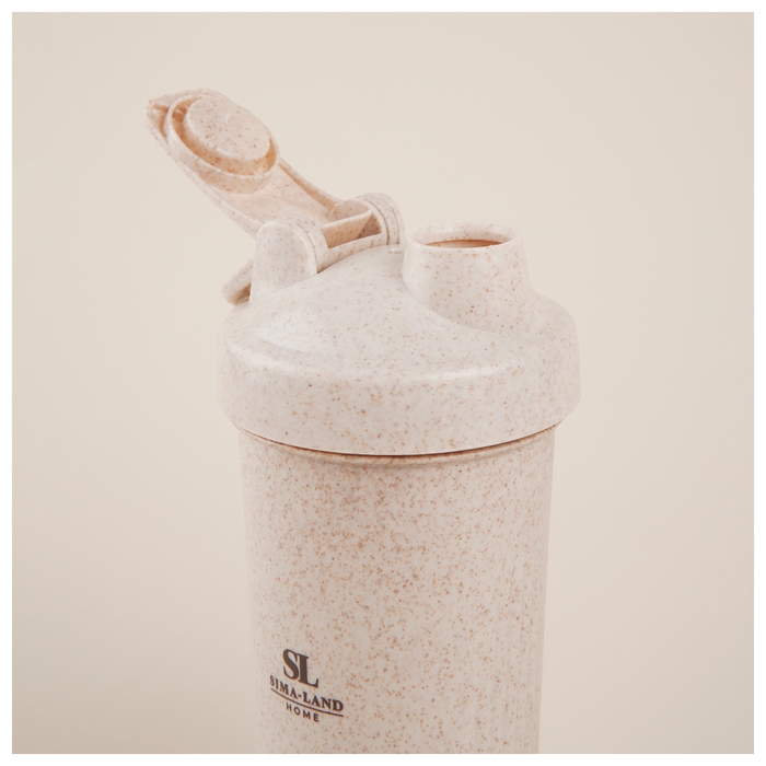 Стакан-шейкер для воды и коктейлей Sima-Land Home, 600 мл, цвет бежевый Стакан-шейкер для воды и коктейлей Sima-Land Home, 600 мл, цвет бежевый