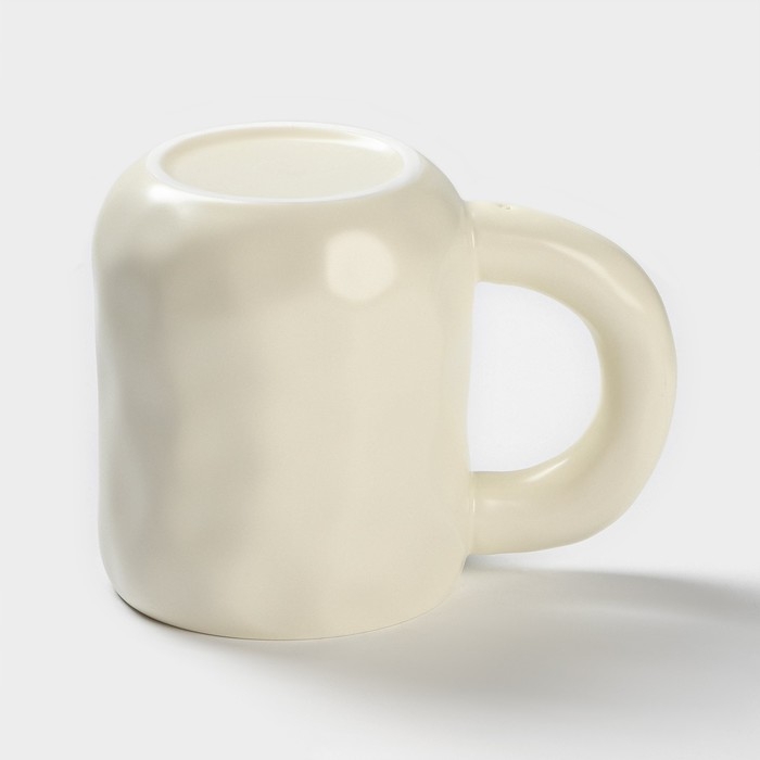 Кружка керамическая с ложкой &laquo;Мишка&raquo;, 450 мл, цвет бежевый