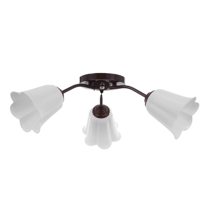 Люстра Люстра "Онлайн" (цветок) 3х15Вт Е27 МОДЕЛЬ: BR 00217 венге/белый