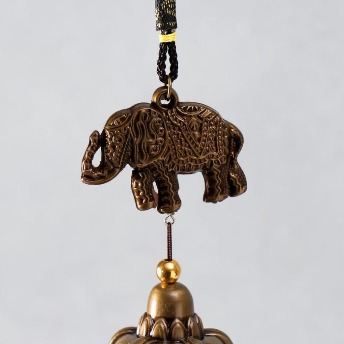 Музыка ветра металл, пластик Музыка ветра металл, пластик "Слон" 5 колокольчиков 42 см