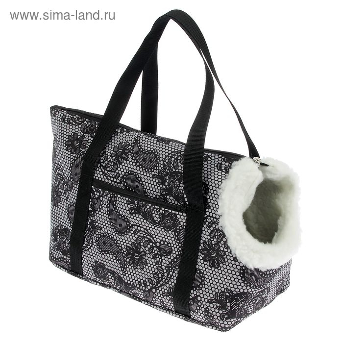 Сумка - переноска для животных, зимняя, оксфорд, 40 х 19 х 26 см, микс цветов Сумка - переноска для животных, зимняя, оксфорд, 40 х 19 х 26 см, микс цветов
