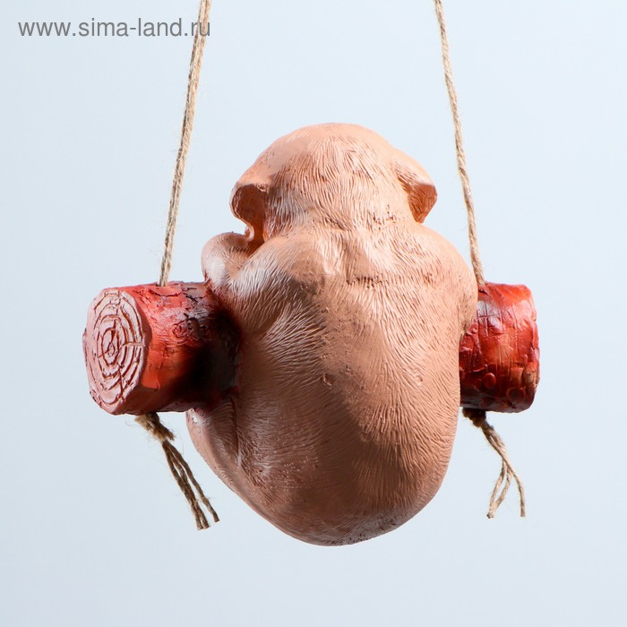 Подвесной декор Подвесной декор "Щенок на бревне", 21х13х18см