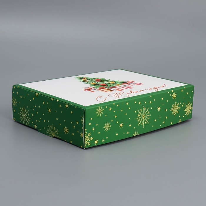 Коробка подарочная новогодняя складная «С Новым годом!», ёлочка, 21 х 15 х 5 см, Новый год Коробка подарочная новогодняя складная «С Новым годом!», ёлочка, 21 х 15 х 5 см, Новый год