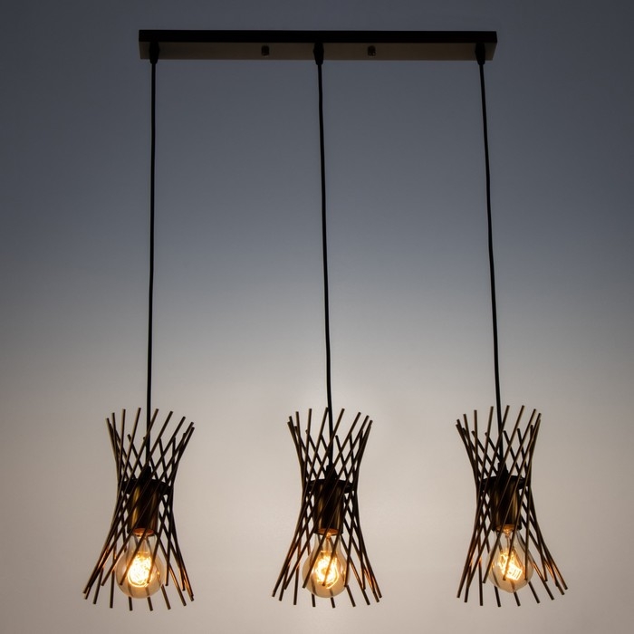 Светильник BayerLux Светильник BayerLux "Сенча" 3хE27 40Вт золото 55х15х100 см