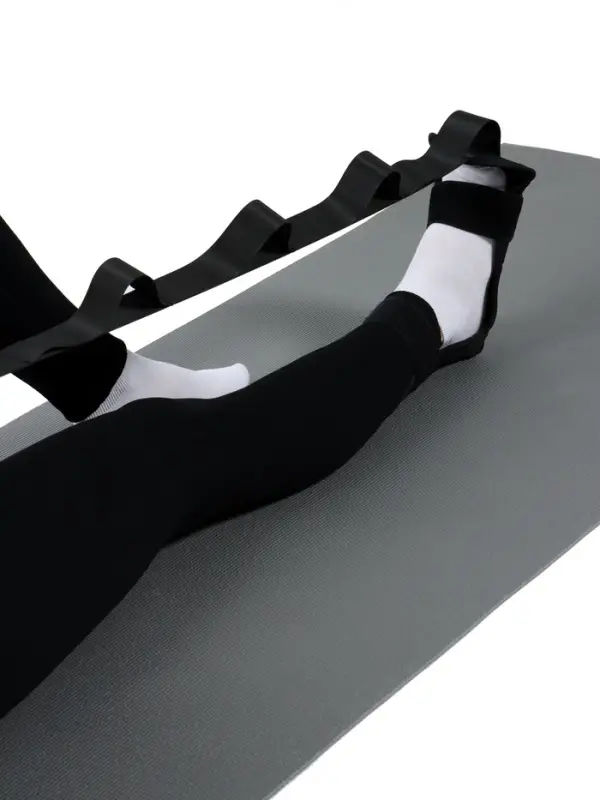 Эспандер-лента с захватами для мышц ног, чёрный