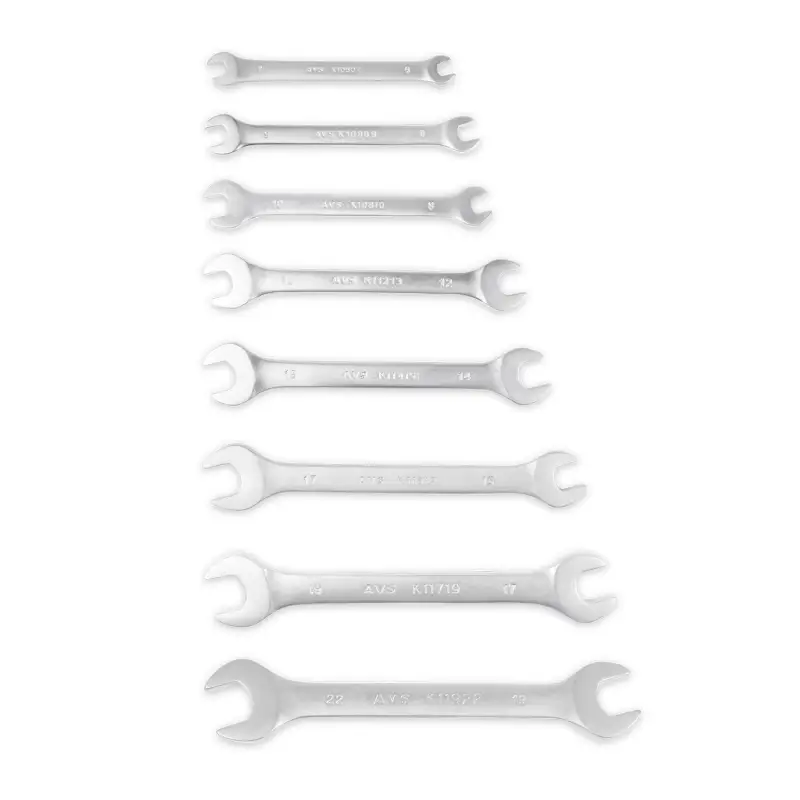Набор ключей гаечных рожковых на держателе (6-22 мм) (8 предметов) AVS K1N8P