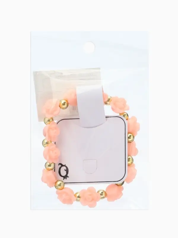 Браслет из бусин &laquo;Цветы Розы&raquo;, d=8 см, пластик, розовый в золоте