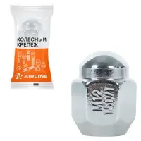 Гайка колесная M12x1,5x30, конус, ключ 21, закрытая, хром, 1 шт для Hyundai/KIA/Toyota