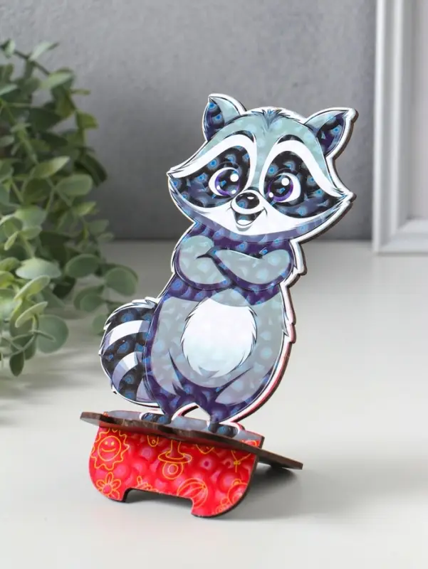 Подставка для телефона, планшета &laquo;Енот&raquo;, 19&times;10 см