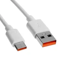 Кабель LuazON, Type-C - USB, 1 А, 2 м, белый