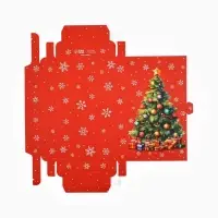 Коробка для шоколада новогодняя с местом для денег &laquo;Ёлочка&raquo;, 20&times;2&times;12 см