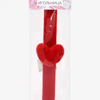 Игольница на браслете &laquo;Сердце&raquo;, 23&times;6 см, красная