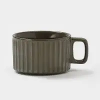 Чайная пара &laquo;Винтаж&raquo;, чашка 250 мл, блюдце d=15.5 см, керамика, зелёная