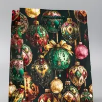 Пакет подарочный новогодний ламинированный, &laquo;Игрушки Новогодние&raquo; , 18&times;10&times;22.3 см