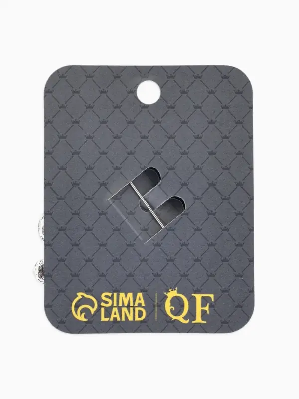 Брошь &laquo;Камея&raquo;, лавра, серая в чернёном серебре