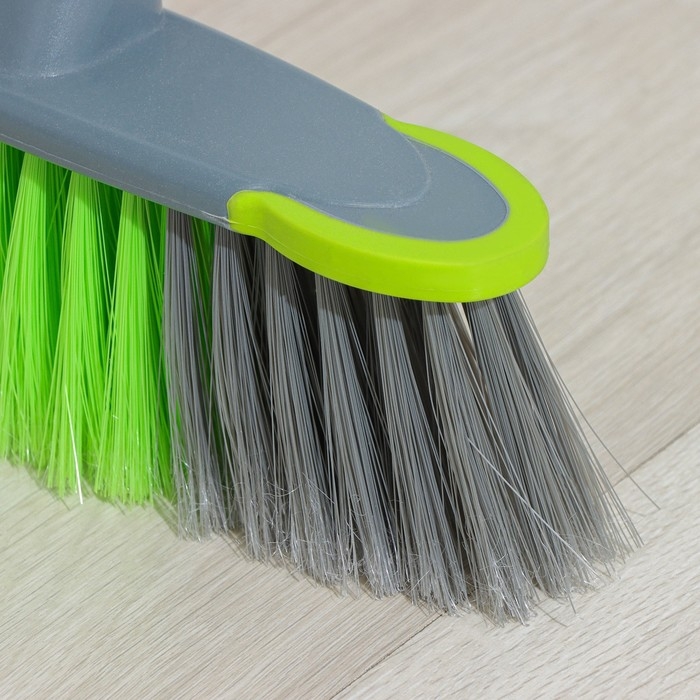 Щётка для пола с отбойниками Доляна, черенок из нержавеющей стали, 27×6×126 см, цвет серый Щётка для пола с отбойниками Доляна, черенок из нержавеющей стали, 27×6×126 см, цвет серый